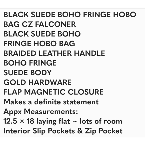 🔥 GENUINE SUEDE LONG FRINGE HANDBAG FROM NORDSTROM - Picture 7 of 7